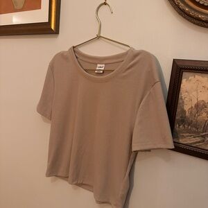tan crop tee